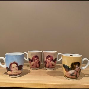 👼 Set of 4 Baby Angel Mugs